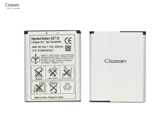 Ciszean 2 шт./лот BST-33 запасная часть телефона Батарея для K530 K790 K790i K790C K800 K800i K810i K818C W595C