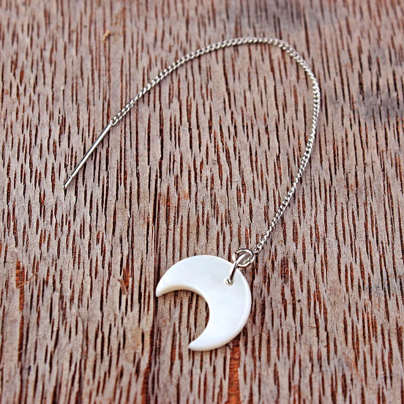 Серьги в форме полумесяца искусственная кожа протягивающие серьги вечерние