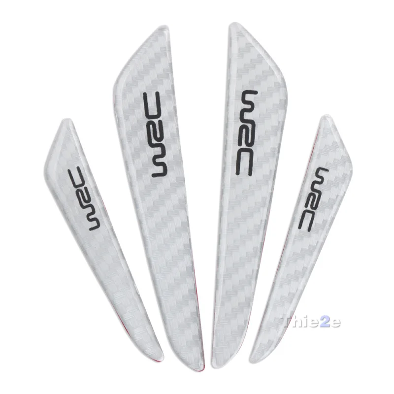 silver WRC Новая наклейка для машины, защита двери, защита края, наклейка s для автомобиля, углеродное волокно для Toyota corolla avensis rav4 auris yaris, аксессуары - Цвет: silver WRC