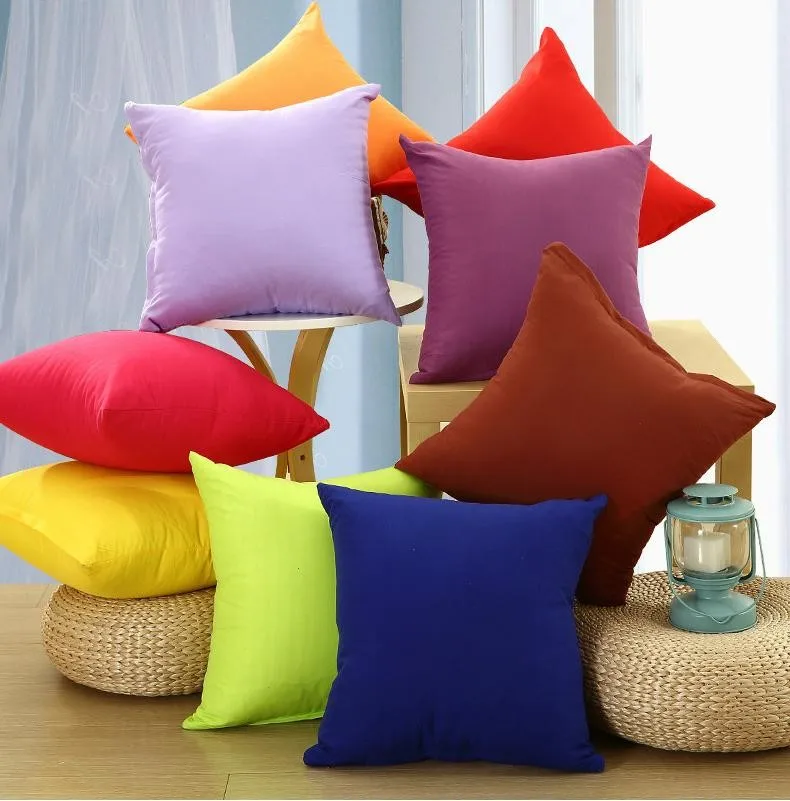 

New Fashion Simple Solid Home/Bed cuscini divano Cover Seat Cushion almofada Christmas Decorative Pillows Cover 45*45CM