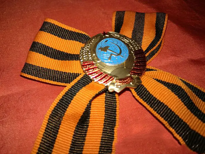 with ribbon CCCP медаль русская Красная площадь сувенир День Победы значок корсаж СССР металлические военные украшения WW II подарки - Цвет: with ribbon