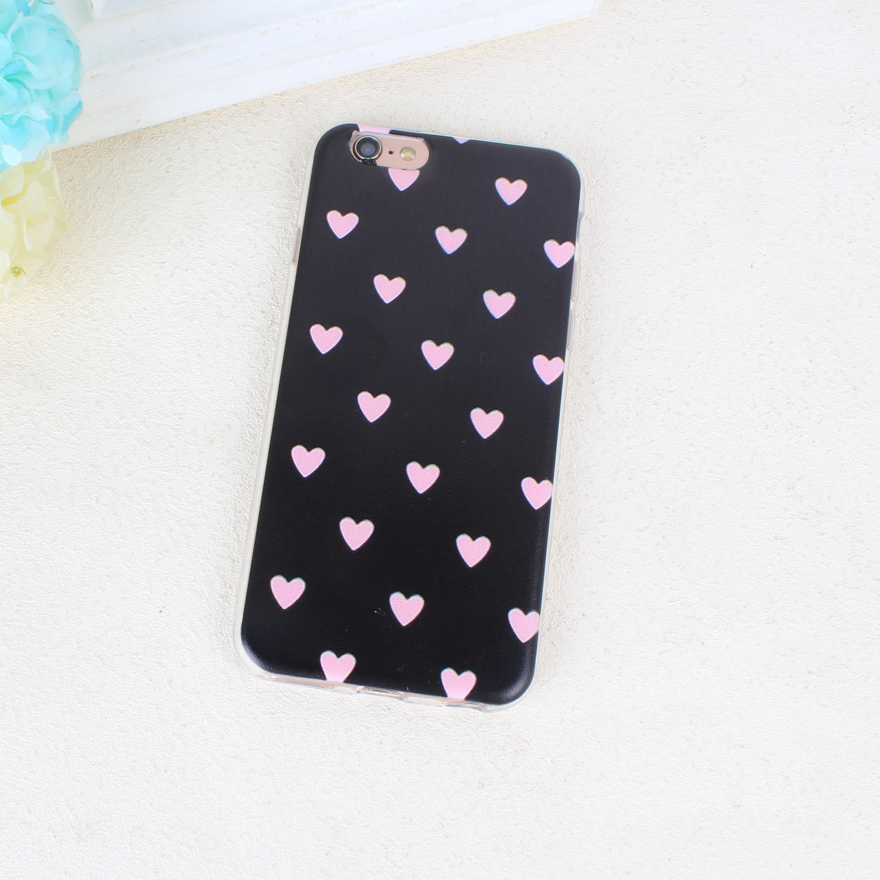 Роскошные мягкие чехлы с сердечками для iPhone 7 plus 8 6 6s X 5 5S SE iphone se iphoe чехол TPU
