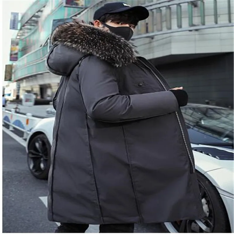 Winter Coat Men Long Down Jacket Mens Clothing Streetwear Thick Jackets Fur Collar Coats Parka Chaqueta Hombre Invierno | Мужская одежда