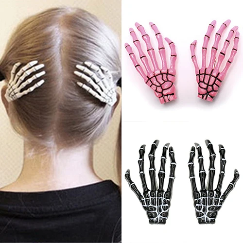 

Fashion Punk Skull Paw Hairpin Exaggerated Skull Bone Hand Claws Hair Ornaments