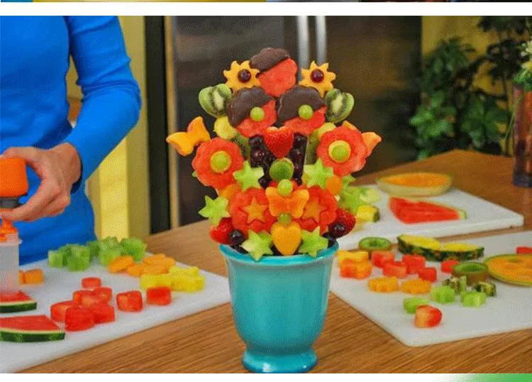 1 комплект креативный DIY пластиковый пресс нож для резки фруктов Veggie