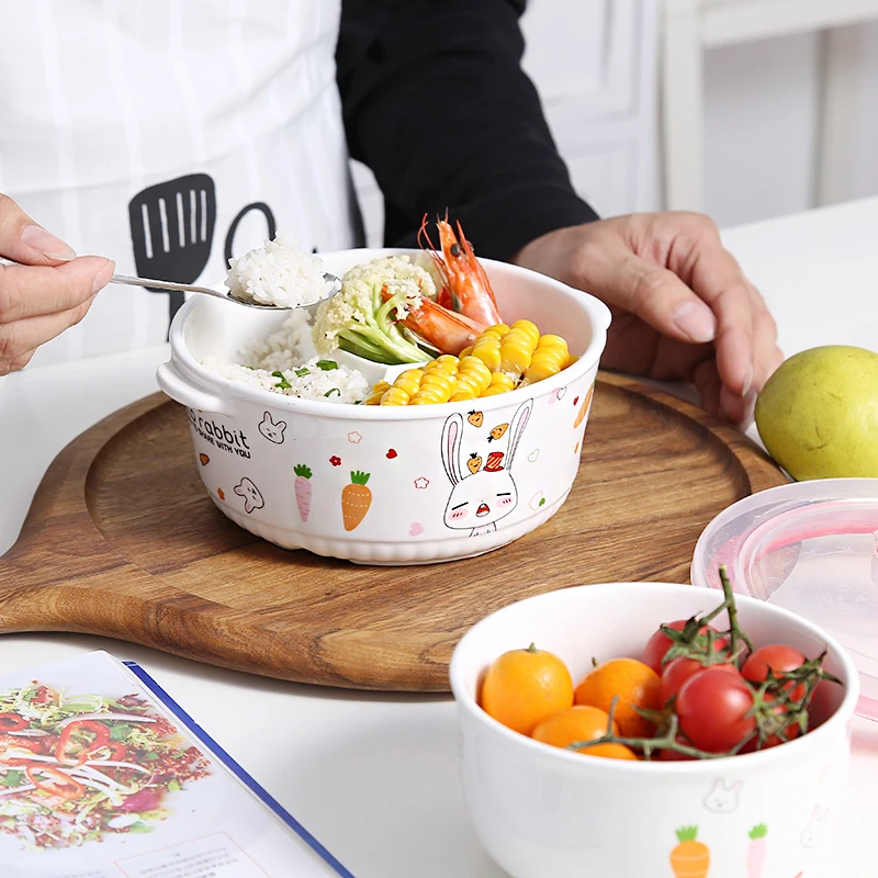 Креативный керамический Ланч бокс с дополнительной сеткой комплект крышек