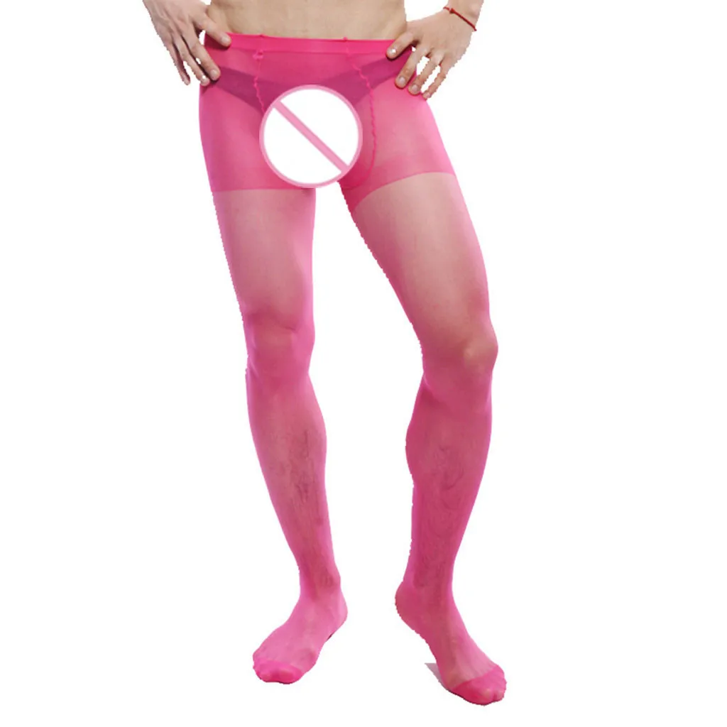 Porno Pantyhose Sexy Underwear Ultra thin Pantyhose Transparent Silk Thin Stocking Tube Body Stocking Sexi Underwear For Men D3