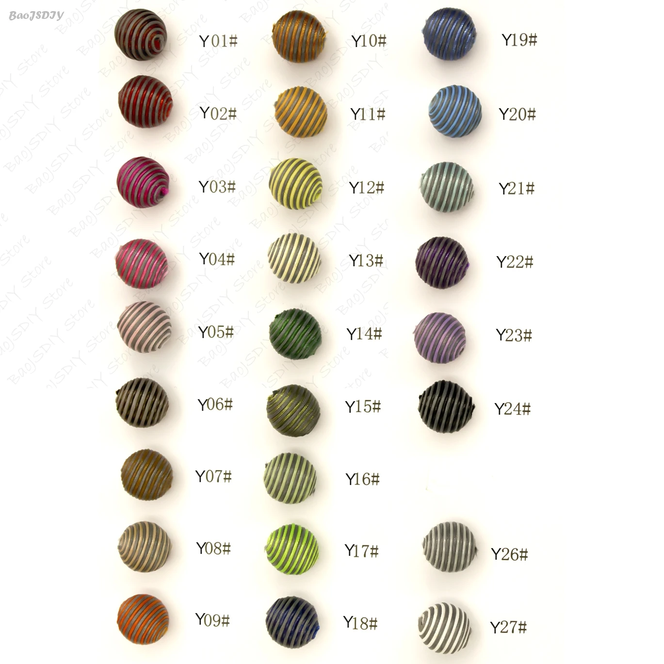 Choose Gray Colors 10 штук 16 мм 18 мм 20 мм 22 мм 24 мм круглый акриловый шар, обернутый Воском Шнур бусины Diy ювелирных изделий Аксессуары(JM6149 - Цвет: Choose Gray Colors
