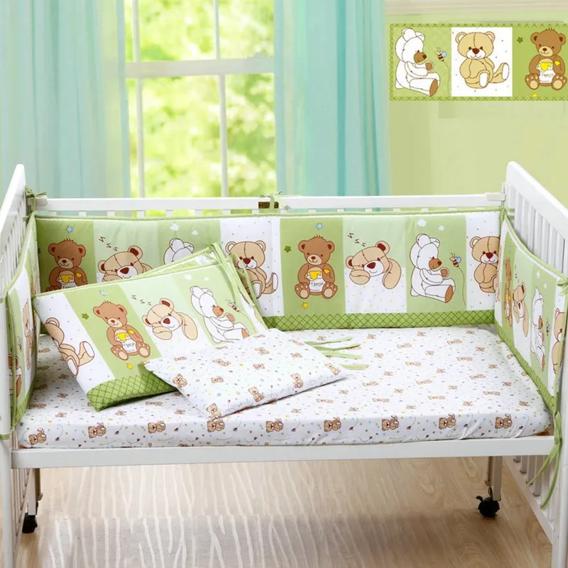 4 шт. Детские хлопковые Бамперы для кроватки обезьяны Льва оленя|baby bumper|bumper for babycrib
