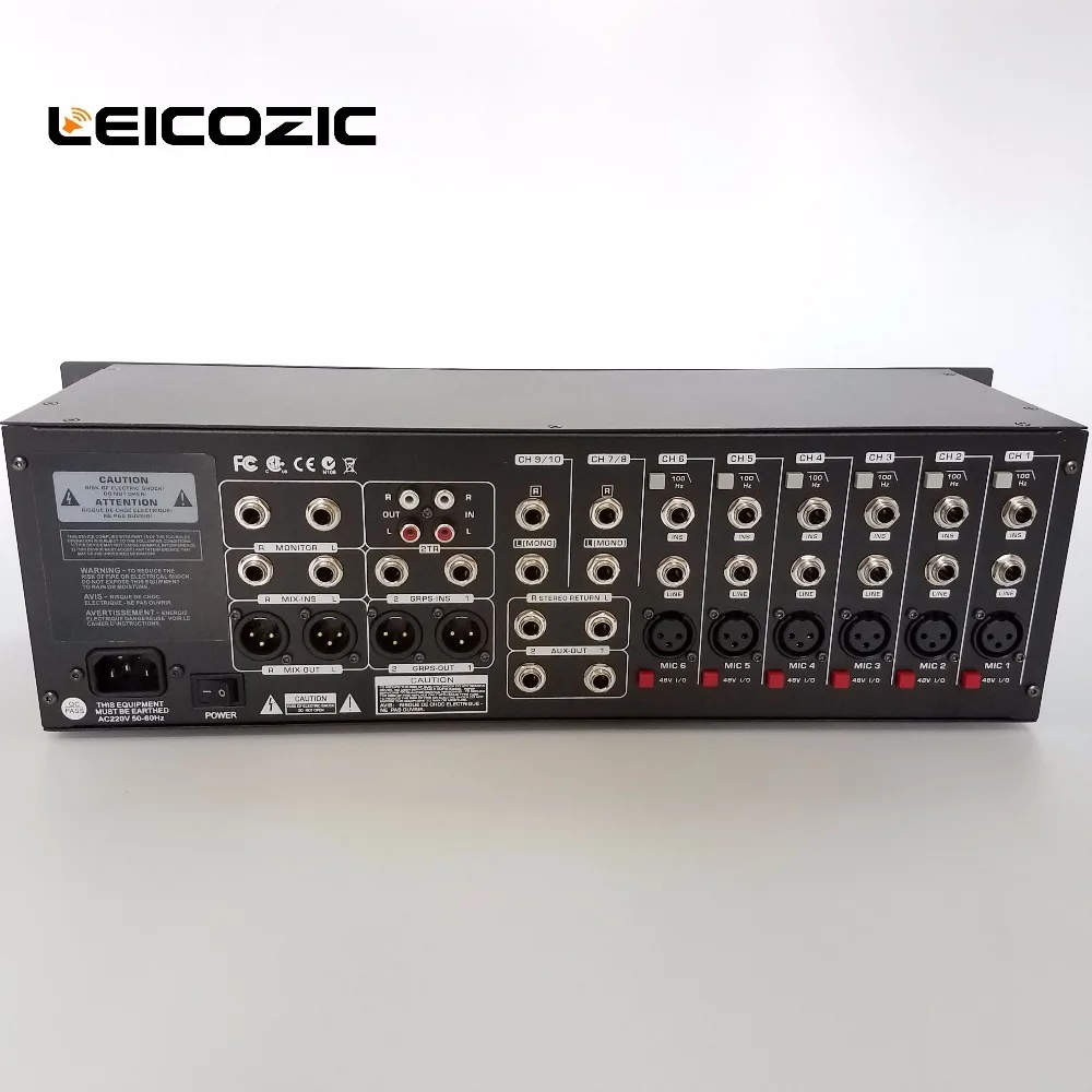 Leicozic профессиональный звуковой микшер MU10FX Профессиональная звуковая система стоечное крепление микшерный стол pro аудио Музыкальные инструменты
