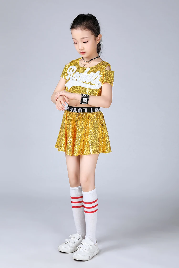 Костюм для девочек джазовых танцев с блестками бальные костюмы в стиле хип хоп