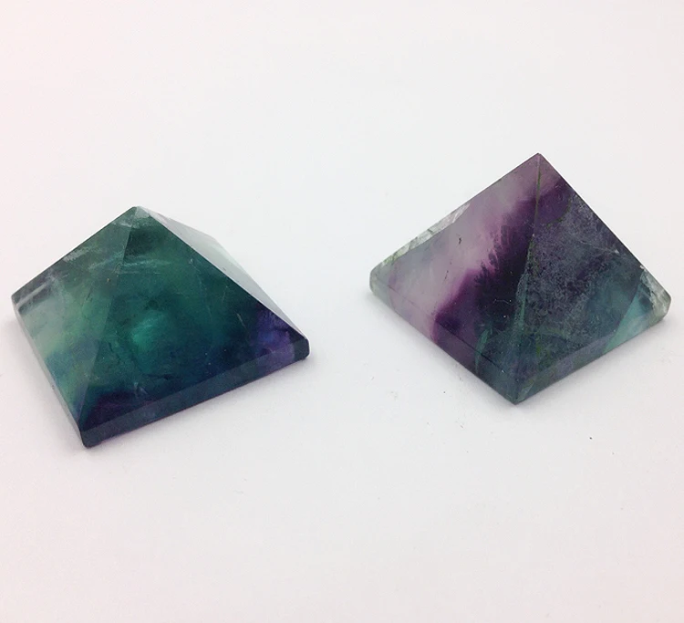2018 натуральный кристалл Пирамида фиолетовая точка флюорита хлорофан ожерелья с