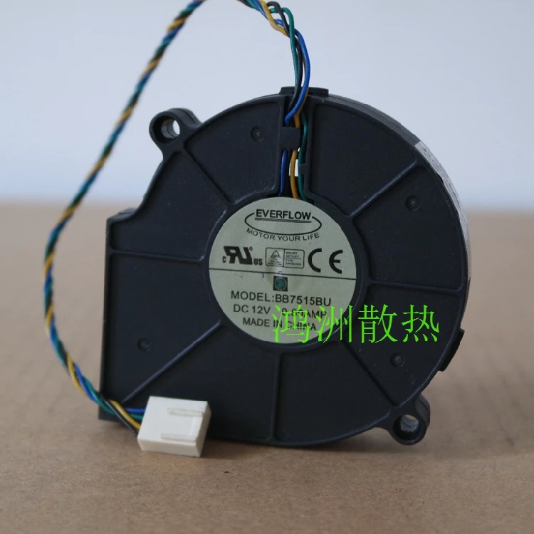 Вентилятор охлаждения BB7515BU для COOLSERVER постоянный ток 12 В 0 80 А 4 проводной