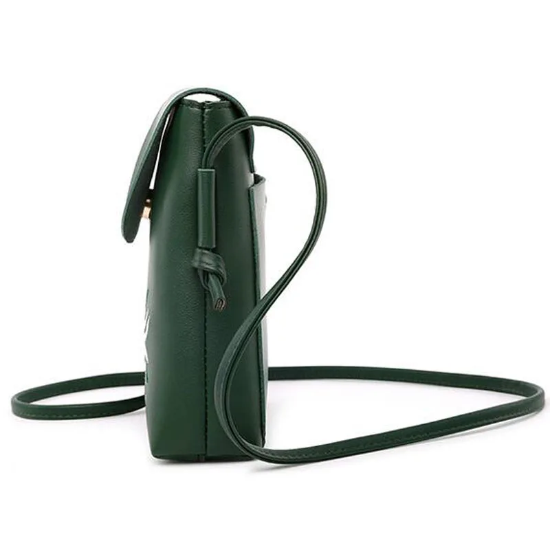 Высокое качество PU кожа цветок Вышивка Для женщин Курьерские сумки Винтаж