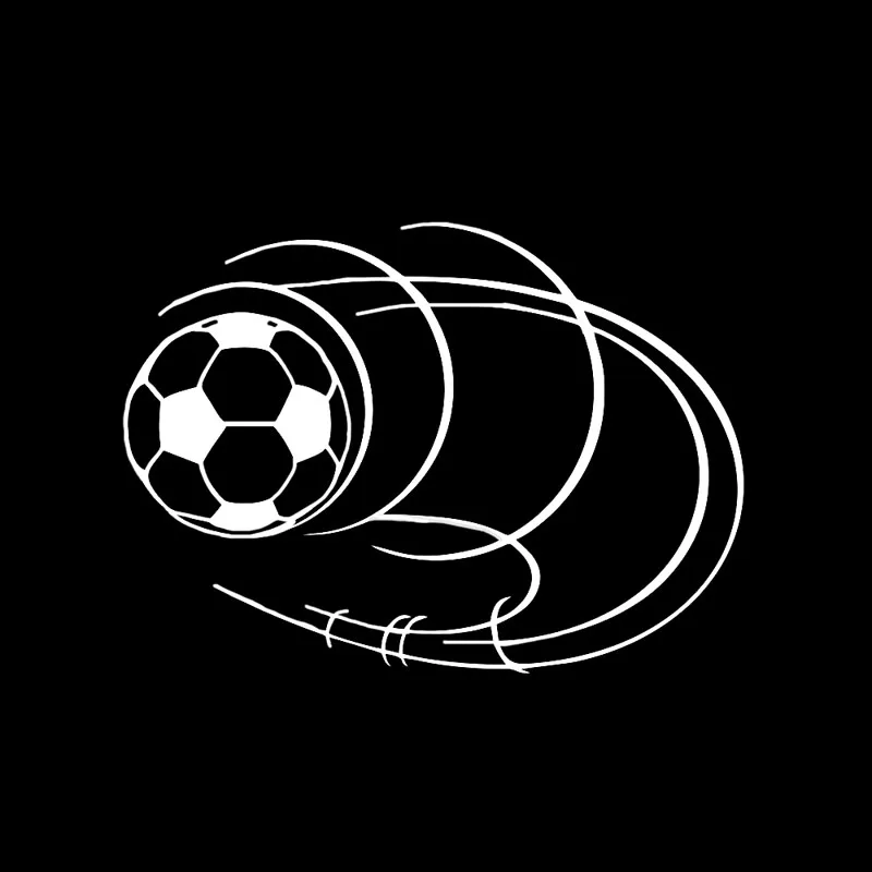 QYPF 15.5*11.3CM Interesting Football In The Air Decor Car Sticker Accessories Silhouette Vinyl C16-0521 | Автомобили и мотоциклы