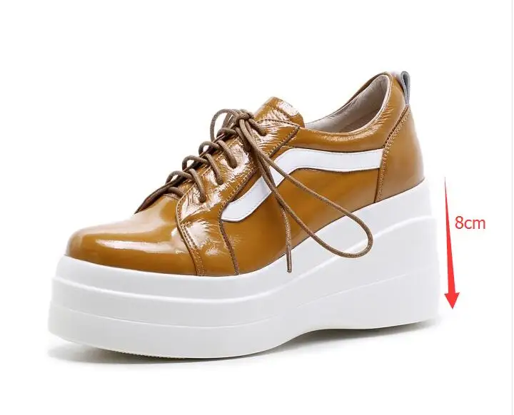 

zorssar 2019 Spring new women flats cow Leather platform sneakers women shoes ladies casual lace up flats creepers moccasins