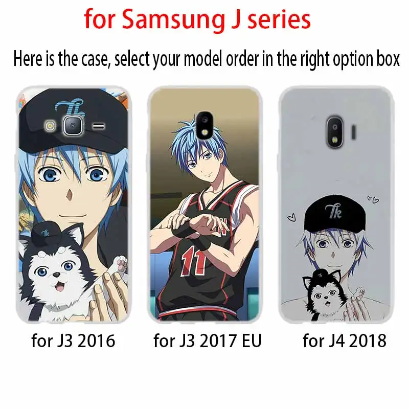 Чехол для телефона Kuroko без корзины Tetsuya kawaii anime Samsung Galaxy j6 J8 J7 J5 J3 J4 Plus 2018 2017 2016 J610 Prime