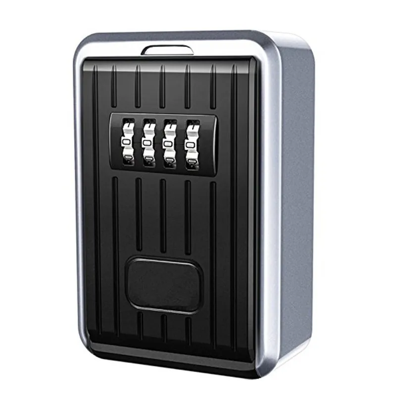 Ящик для хранения ключей настенный замок для ключей Safe4-Digit комбинация Frienda сбрасываемый шкафчик для ключей Крытый Открытый цинковый алюминиевый сплав