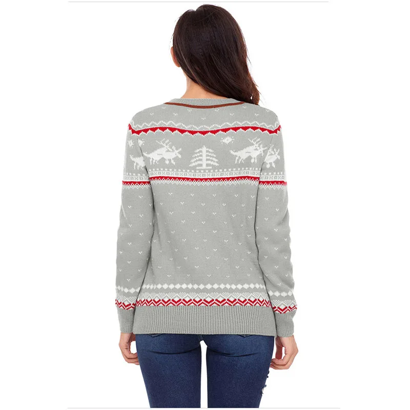 Hot Sale Knit Sweater In Stock Winter Pullover Christmas Jumper Pull Oversize Femme Halloween New Arrival Black | Женская одежда