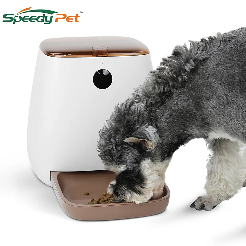

Automatic Pet Feeder Food Dispenser for Cats and Dogs Wi-Fi Enabled App for iPhone and Android 1080p Camera Pet feeder Gromming