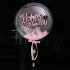 Прозрачные гелиевые воздушные шары без морщин, 18 дюймов, 1 комплект, наклейка на день рождения, 1,6 м, Бумажная гирлянда со звездами, детские подарки, декор Вечерние