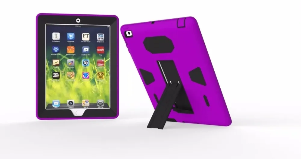 Для Ipad 2 3 4 в 1 чехол PC + Силиконовый противоударный Выдерживает падения с