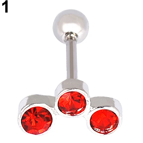 1 Pc Women Rhinestone Tragus Cartilage Stud Short Barbell Body Piercing Earring | Украшения и аксессуары