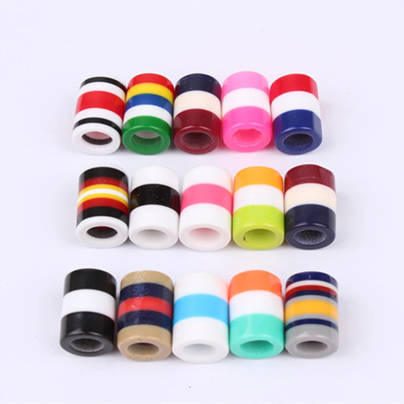 

Factory Sale 10 Pcs/Lot Pink Red Purple Green Blue Golden Silver Dreadlock Hair Beads Adjustable Hair Ring For Braids Hair