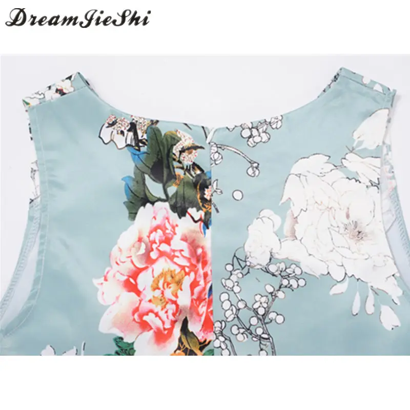 Dreamjieshi милые Для женщин летние Винтаж Хепберн фестиваль Костюмы большой Пышное
