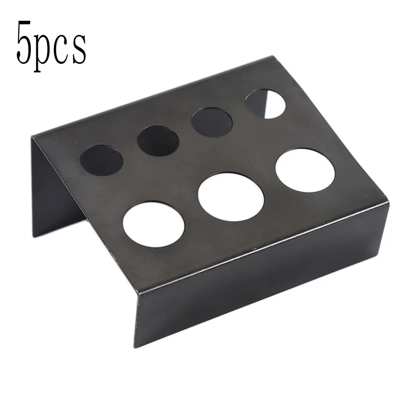 5pcs Black Stainless Steel Tattoo ink cup holder Stand 7 Holes Supply Women Makeup Accessories Skin 