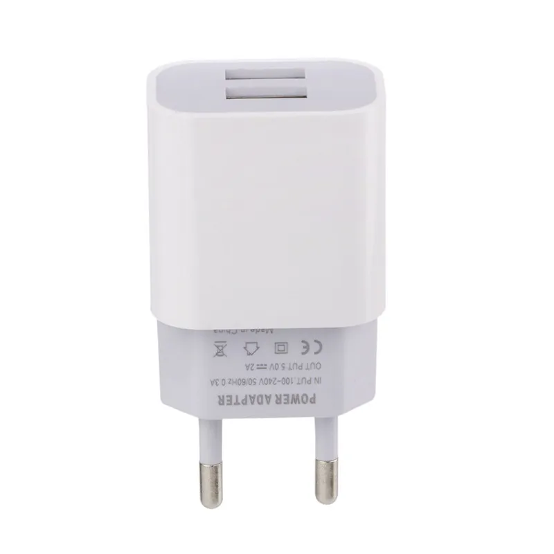 Штепсельная Вилка европейского стандарта 5 в 2A 2USB адаптер зарядного устройства
