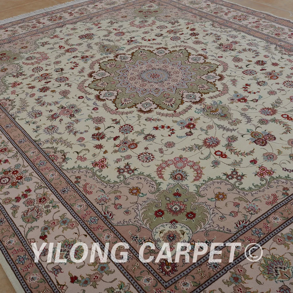 Yilong 8 'x 10' Vantage восточные ковры розовый цветочный изысканный ручной Узелок