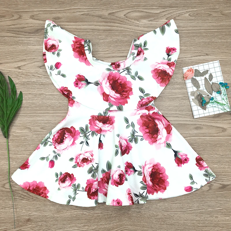 Принцессы 1 шт. одежда для малышей День рождения Pageant с открытыми плечами Туту