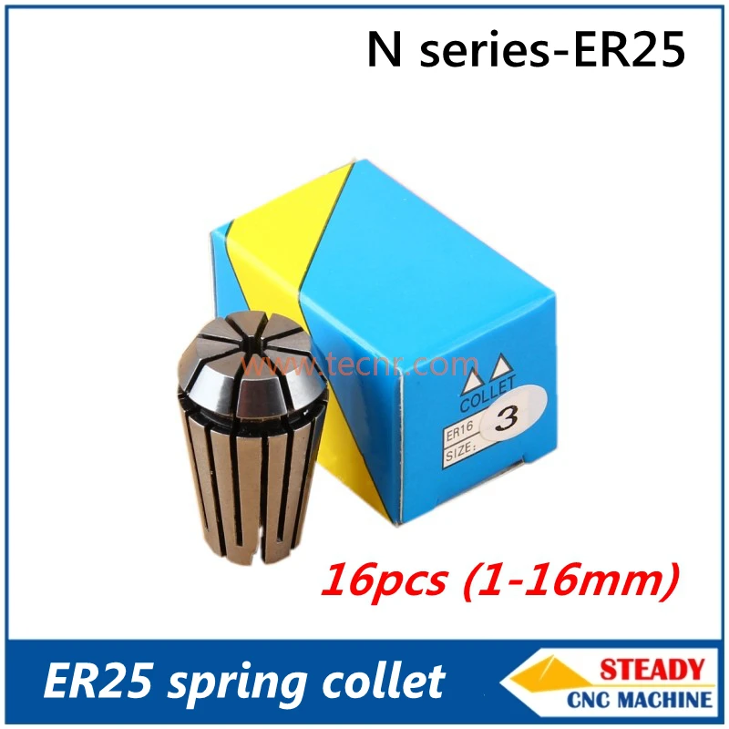 Пружинный зажим цанги ER25 от 1 мм до 16 для фрезерного станка с чпу|spring collet|collet er25clamp