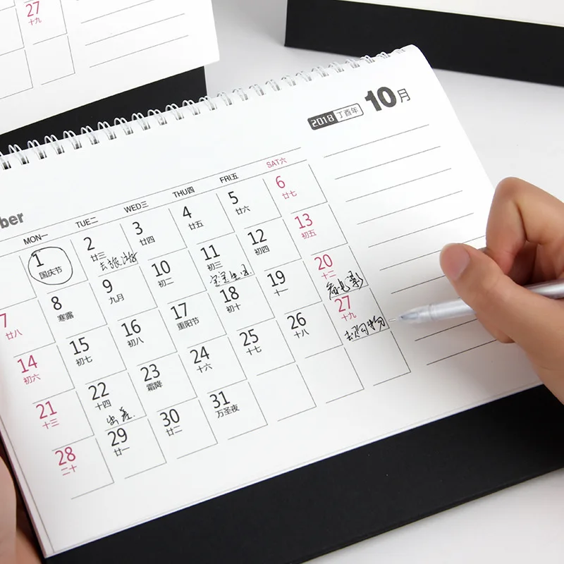 Новый 2019 год Простой Большой календарь креативный стол стоячий бумажный