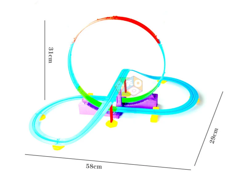 Хит продаж 3D праздничные подарки скоростной трек горка игрушечная электрическая