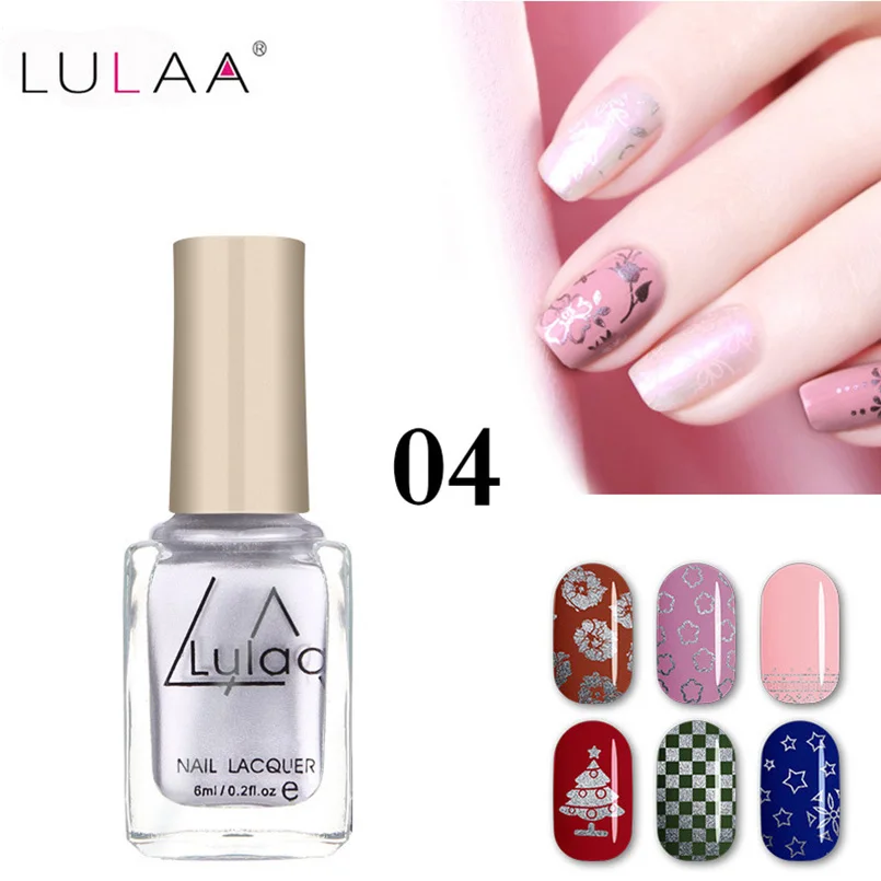 6 мл lulaa Профессиональный Nail штамповка принт польский сладкий Цвет Лаки для
