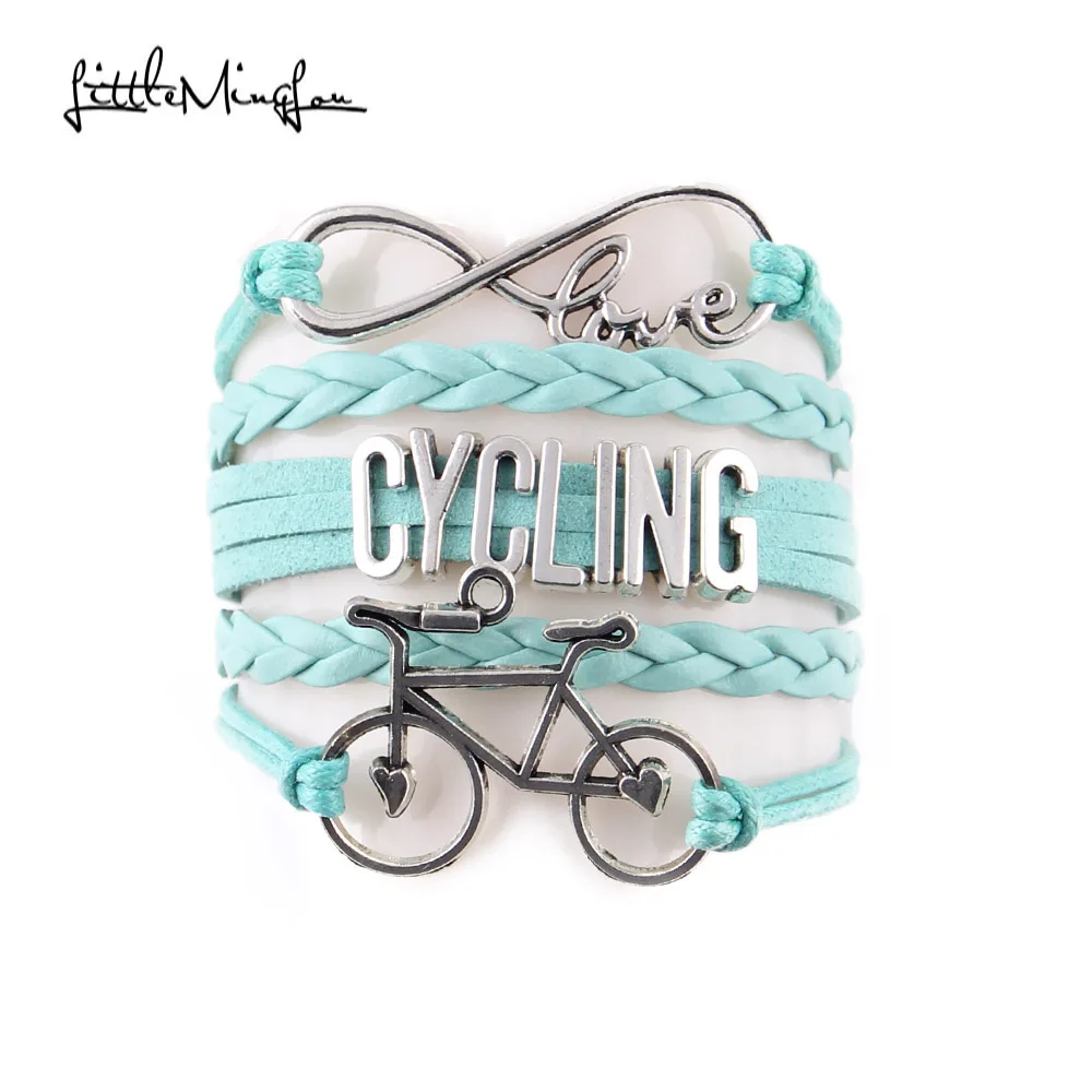Маленький велосипедный браслет MingLou Infinity love Шарм для велосипеда спортивные