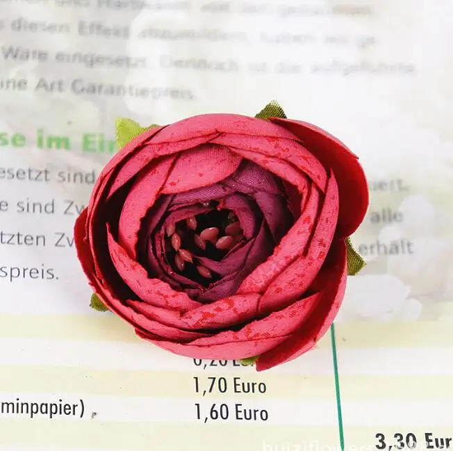 10 шт. искусственный чайная Роза Бутон маленький цветок пиона головы Флорес для