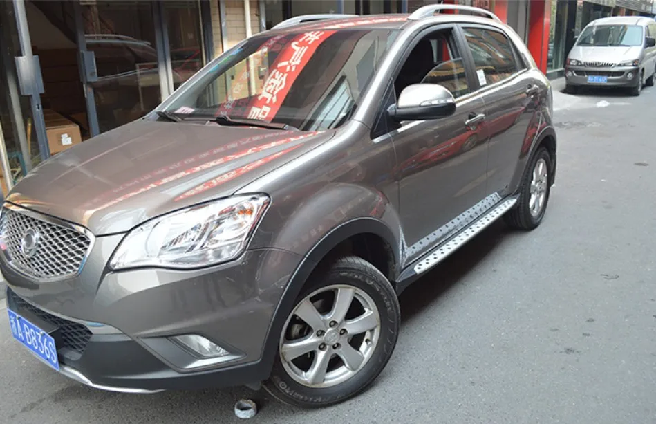 Автомобильные беговые доски, боковая ступенька, педали для Ssangyong Korando 2011.2012.2013., высокое качество, дизайн зерна, новые Nerf бары
