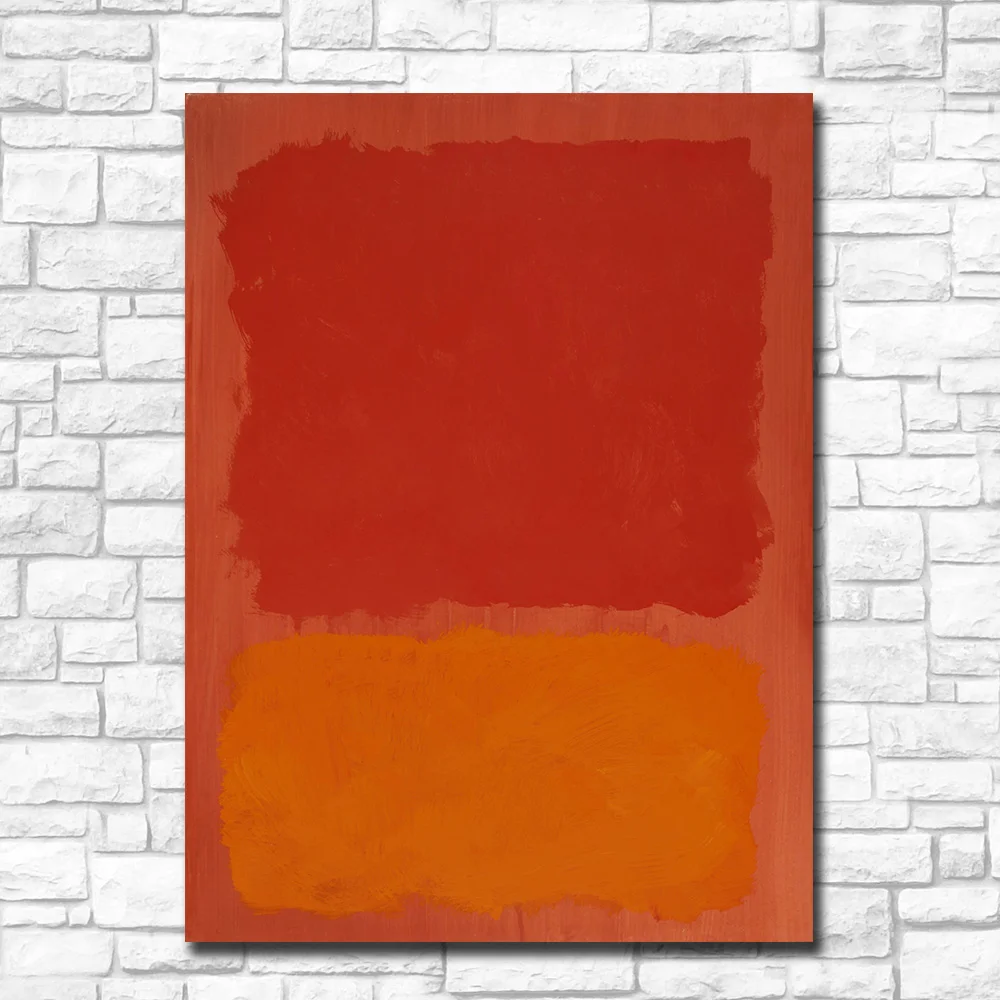 

Wall Pictures For Living Room Abstract Mark Rothko's Red and Orange on Salmon Canvas Art Home Decor Modern No Frame Oil Painting