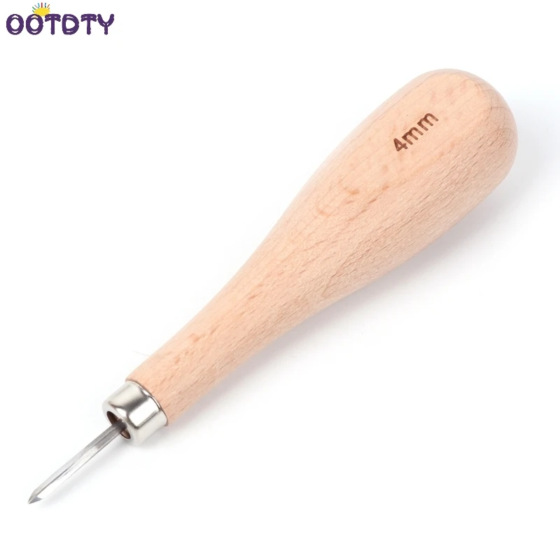 4mm 3 мм 4 мм 5/6 мм кожаного изделия швы Awl инструмент для шитья бриллиант точка чайник - Цвет: 4mm