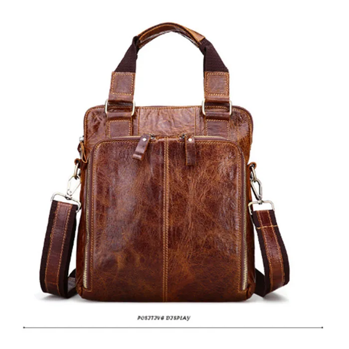New Business Men's Shoulder Bag Brand Genuine Leather Male Menssenger Bags Luxury Cow Handbags Men Crossbody brown | Багаж и сумки