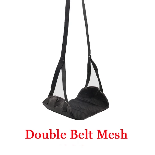 Double Belt Mesh Foot Rest Portable Travel Footrest Flight Carry-on Foot Rest Office Feet Rest Leg Hammock Travel Accessories Footrest Hammock - Цвет: Double Belt Mesh
