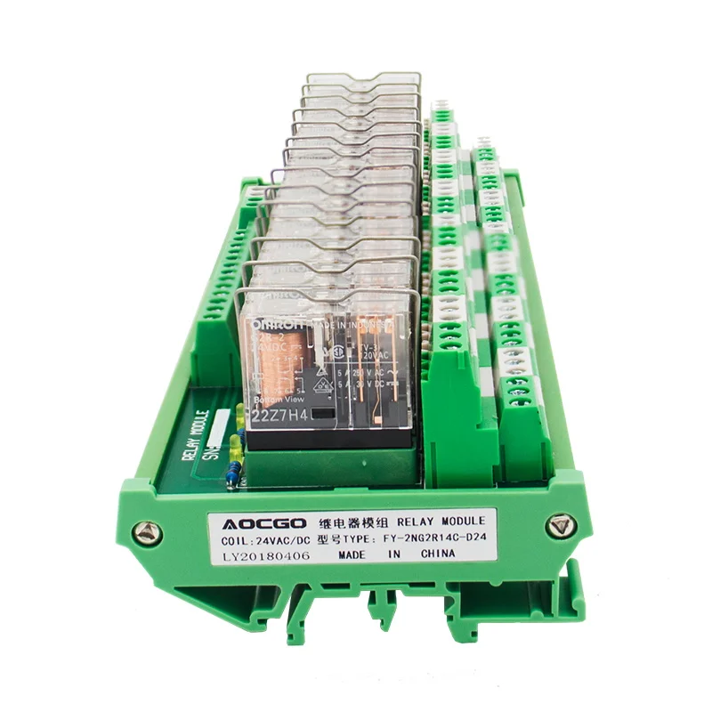 14 каналов OMRON DPDT G2R 2 DIN рейку интерфейс реле Модуль|interface relay|din mounting railrelay interface |