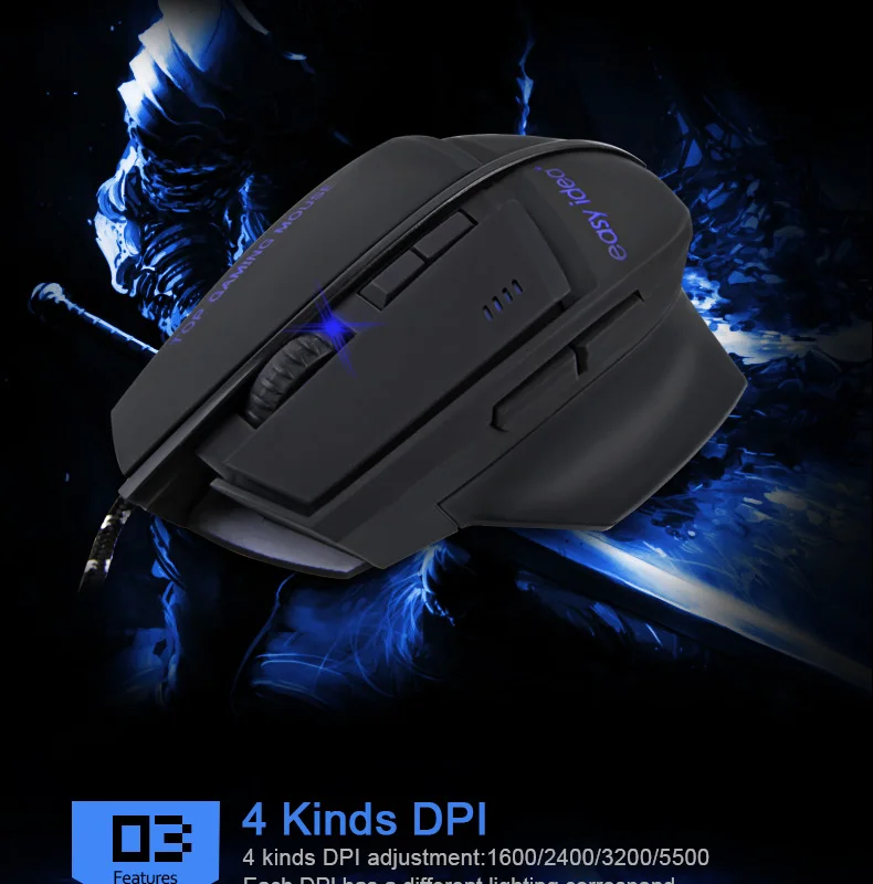 Игровая мышь iMice, Проводная компьютерная мышь, геймер, USB мышь для ПК, ноутбука, оптическая, 7 кнопок, светодиодный, Mause, 5500 dpi, эргономичная игровая мышь