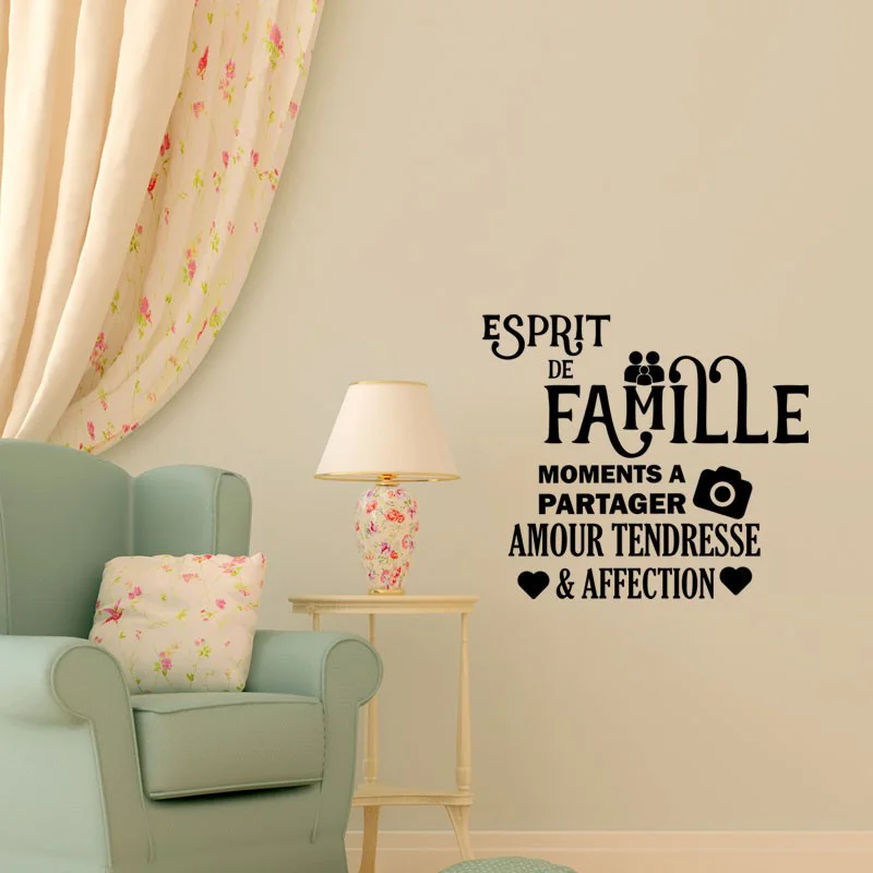 

Family Spirit Motto Vinyl Art DIY Wall Sticker Home Decoration Living room Bedroom Fashion Decals Murals JG3930