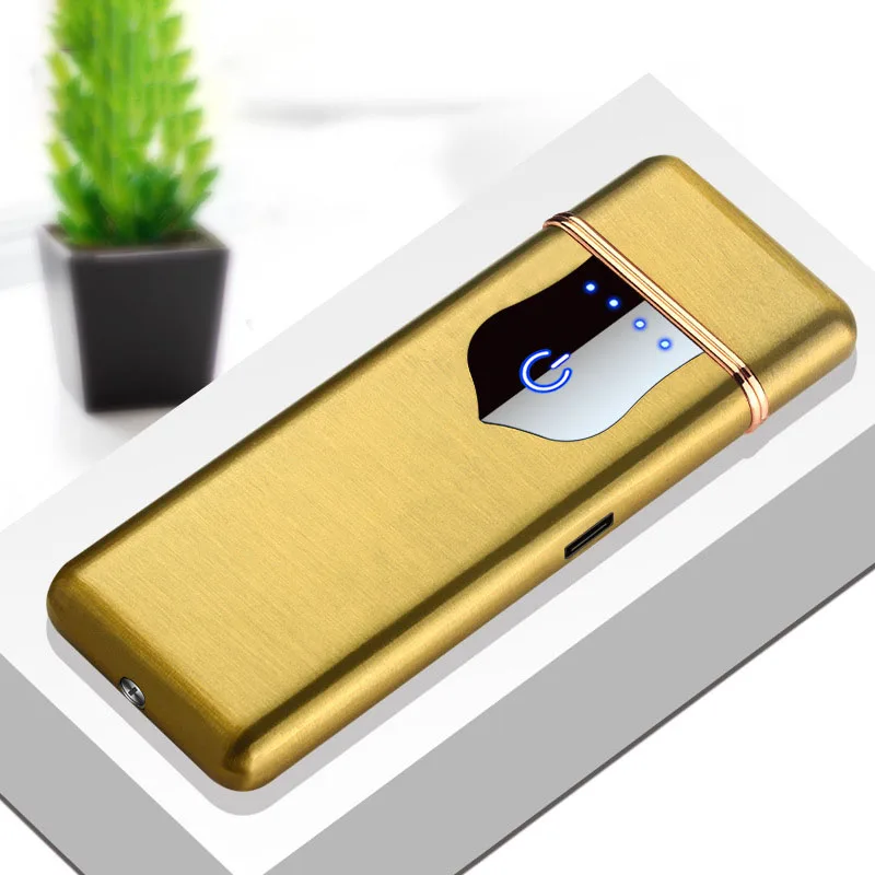 Новые зажигалки для сигарет ветрозащитные непламенные ультра-тонкие USB
