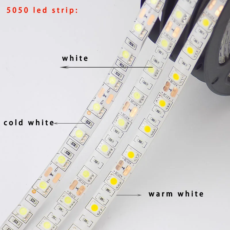 5 м RGB Светодиодная лента 12 В SMD 5050 без водонепроницаемого Led света полоса Теплый