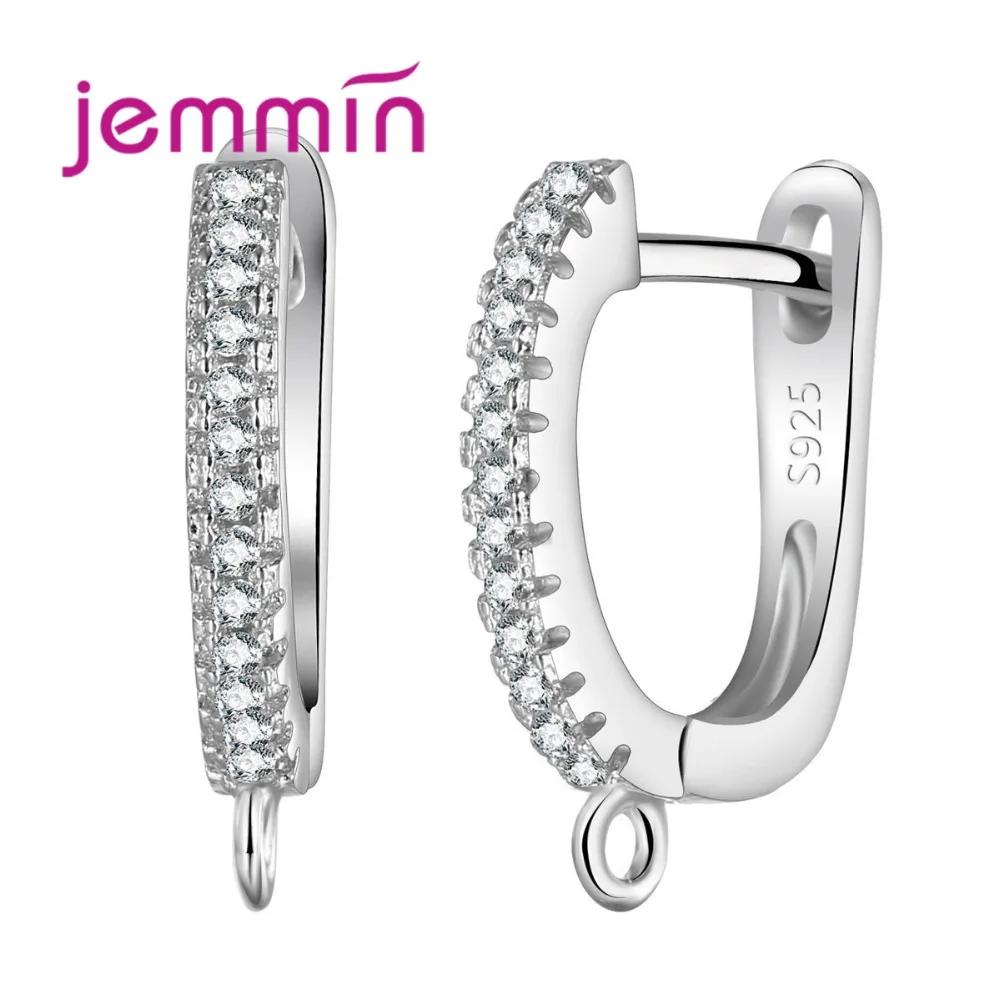 

Wholesale Fine S925 Stamped Fine Sterling Silver Hoop Earrings Components DIY Making Accessories Hool Earromg Finding